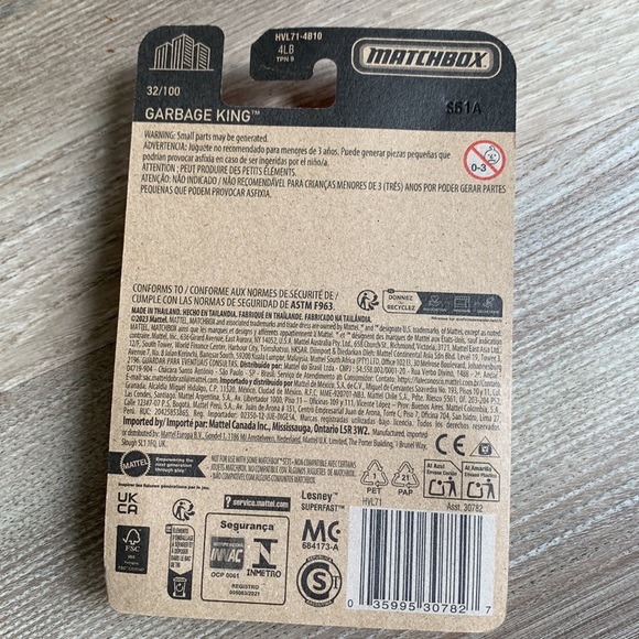 Matchbox Garbage King Trash Disposal Truck MBX Metro 2024 MB32 2024 Mattel New - Picture 3 of 5